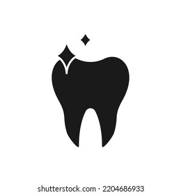 Icono de vector dental brillante y saludable. modificable por color
