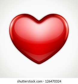 Shiny heart shape vector illustration. Valentines day. Eps 10.