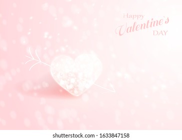 Shiny heart. Soft beautiful background for Valentines Day design vector.