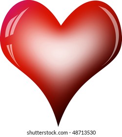 Shiny heart. Symbol of love. Vector. Illustration