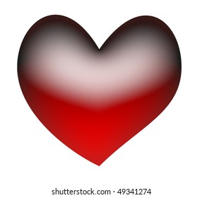 Shiny heart. Symbol of love. Vector. Illustration