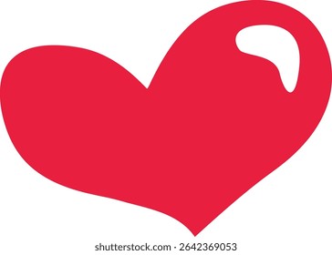 Shiny Heart Vector Illustration. Valentine Day Icon.