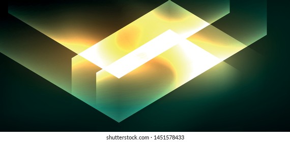 Modelo de neon hexágono brilhante. Conceito de tecnologia digital futurista. Design gráfico abstrato vetorial. Ilustração retrô vetor vintage.