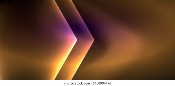 Shiny hexagon neon template. Futuristic digital technology concept. Vector abstract graphic design. Vector vintage retro illustration.