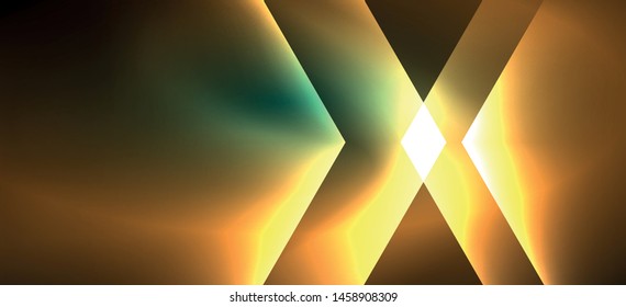 Shiny hexagon neon template. Futuristic digital technology concept. Vector abstract graphic design. Vector vintage retro illustration.