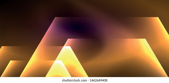 Shiny hexagon neon template. Futuristic digital technology concept. Vector abstract graphic design. Vector vintage retro illustration.