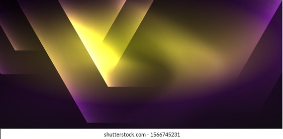 Shiny hexagon neon template. Futuristic digital technology concept. Vector abstract graphic design. Vector vintage retro illustration.