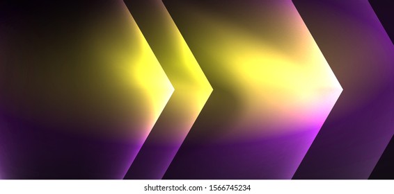 Shiny hexagon neon template. Futuristic digital technology concept. Vector abstract graphic design. Vector vintage retro illustration.