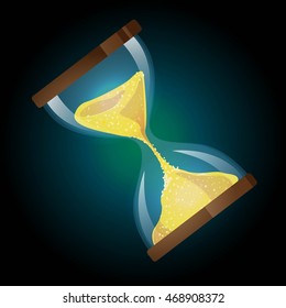shiny hourglass vector game icon lit 