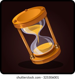 Shiny Hourglass Vector Icon Game