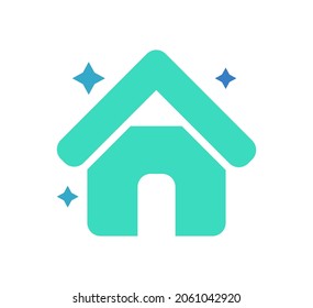 shiny house logo vector design template