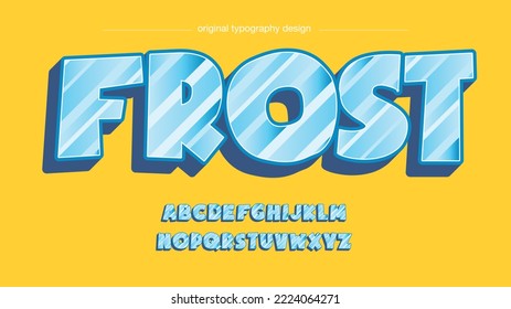 shiny ice 3d isolated letters