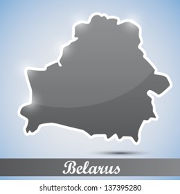 shiny icon in form of Belarus