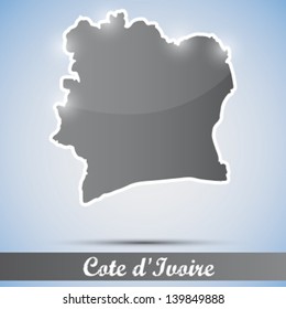shiny icon in form of Cote d'Ivoire