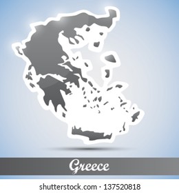 shiny icon in form of Greece