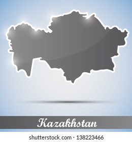 shiny icon in form of Kazakhstan