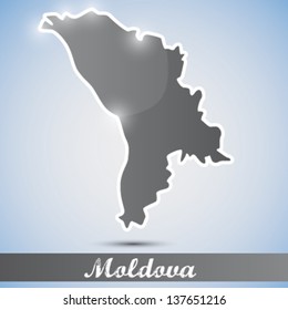 shiny icon in form of Moldova
