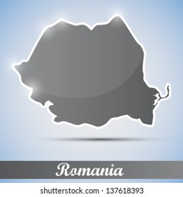 shiny icon in form of Romania