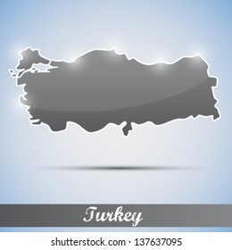 shiny icon in form of Turkey