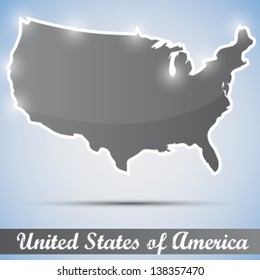 shiny icon in form of USA