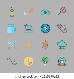 shiny icon set. vector set about sink, kettle, tap and scissors icons set.