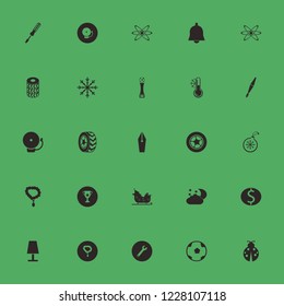 shiny icon. shiny vector icons set fountain pen, necklace, wrench and ladybug