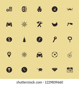 shiny icon. shiny vector icons set sun leaves, gift location, wrench hammer and lipstick