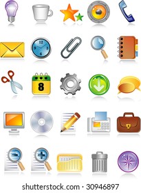 shiny icons for web and internet