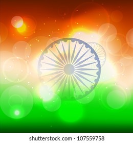 Shiny Indian Flag background. EPS 10.