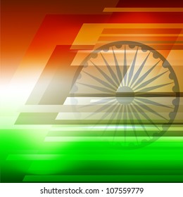Shiny Indian Flag background. EPS 10.