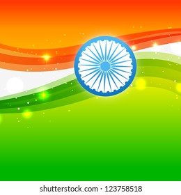 shiny indian flag vector design