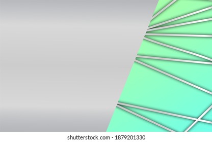 shiny iron background with iron line cross on blue pastel neon, creative vector background with copy space.