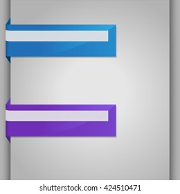 Shiny labels. Elegant banners with blank space for optional text.