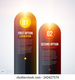 Shiny layout with two vertical options. EPS10
