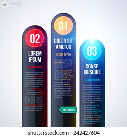 Shiny layout with two vertical options. EPS10