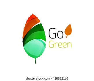 Shiny leaf icon. Vector illustration