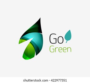 Shiny leaf icon. Vector illustration