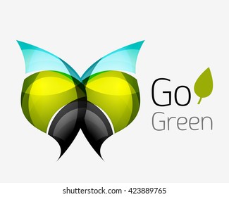 Icono de hoja brillante. Ilustración del vector