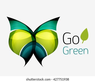 Shiny leaf icon. Vector illustration