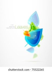 Shiny leaves. Vector eps10 abstract background