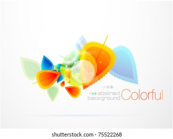 Shiny leaves. Vector eps10 abstract background