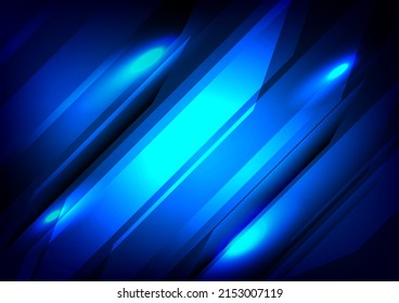 Shiny light blue diagonal or oblique linear abstract background illustration, mirror reflection graphic concept, motion, design for the cover, flyer, poster.