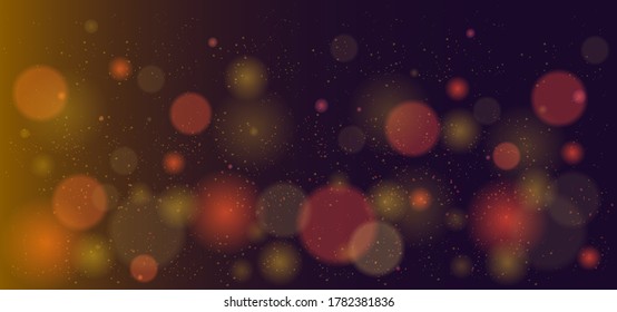 Shiny light bokeh effect design vector background and decoration