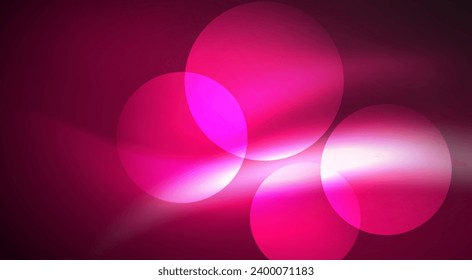 Shiny Light Neon Bubble Circles. Vector illustration For Wallpaper, Banner, Background, Card, Book Illustration, landing page