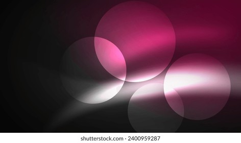 Shiny Light Neon Bubble Circles. Vector illustration For Wallpaper, Banner, Background, Card, Book Illustration, landing page