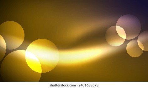 Shiny Light Neon Bubble Circles. Vector illustration For Wallpaper, Banner, Background, Card, Book Illustration, landing page