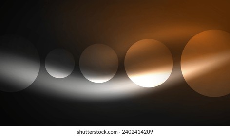 Shiny Light Neon Bubble Circles. Vector illustration For Wallpaper, Banner, Background, Card, Book Illustration, landing page