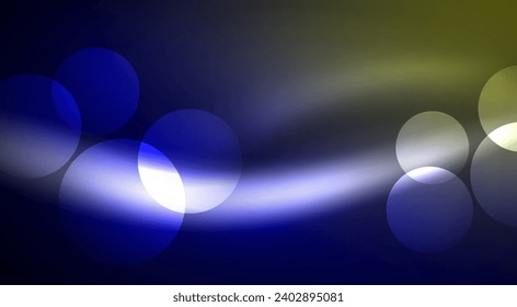 Shiny Light Neon Bubble Circles. Vector illustration For Wallpaper, Banner, Background, Card, Book Illustration, landing page