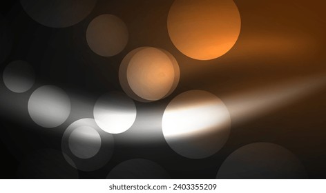 Círculos de burbujas de neón de luz brillante. Ilustración vectorial para fondo de escritorio, pancarta, fondo, tarjeta, ilustración del libro, página de inicio