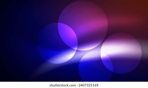 Shiny Light Neon Bubble Circles. Vector illustration For Wallpaper, Banner, Background, Card, Book Illustration, landing page